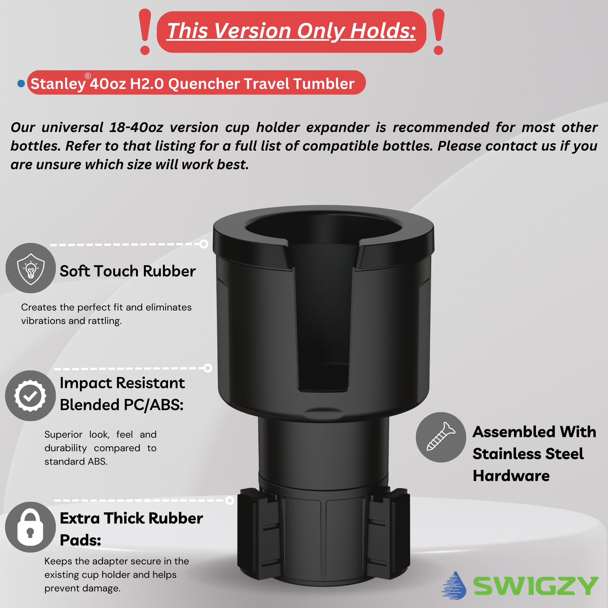 TYKOR Car Cup Holder Expander, Cup Holder Extender Adapter For Car With