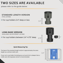 Swigzy Car Cup Holder Expander Adapter - Holds Hydro Flask, Yeti, Nalgene, Large 32/40oz. Bottles & Big Drinks - Gray