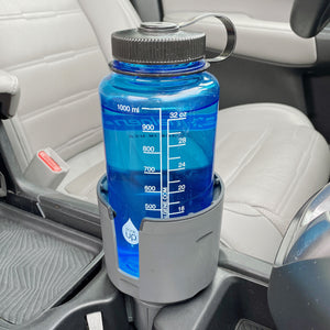 Swigzy Car Cup Holder Expander Adapter - Holds Hydro Flask, Yeti, Nalgene, Large 32/40oz. Bottles & Big Drinks - Gray